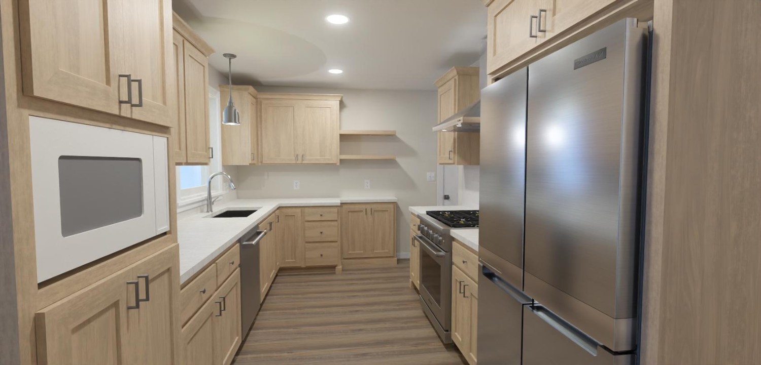 Professional kitchen remodeling featuring stylish countertops and custom storage